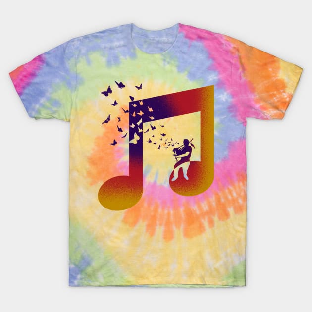 Music Bagpipes - Butterfly T-Shirt by barmalisiRTB